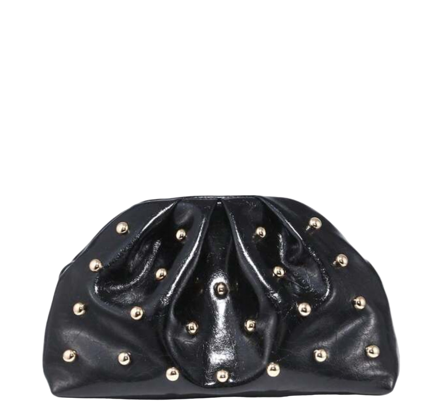 Verushka Studded Leather Clutch Bag