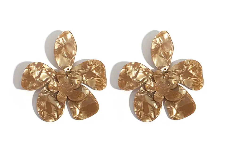 Warm Magnolia Acrylic Earrings