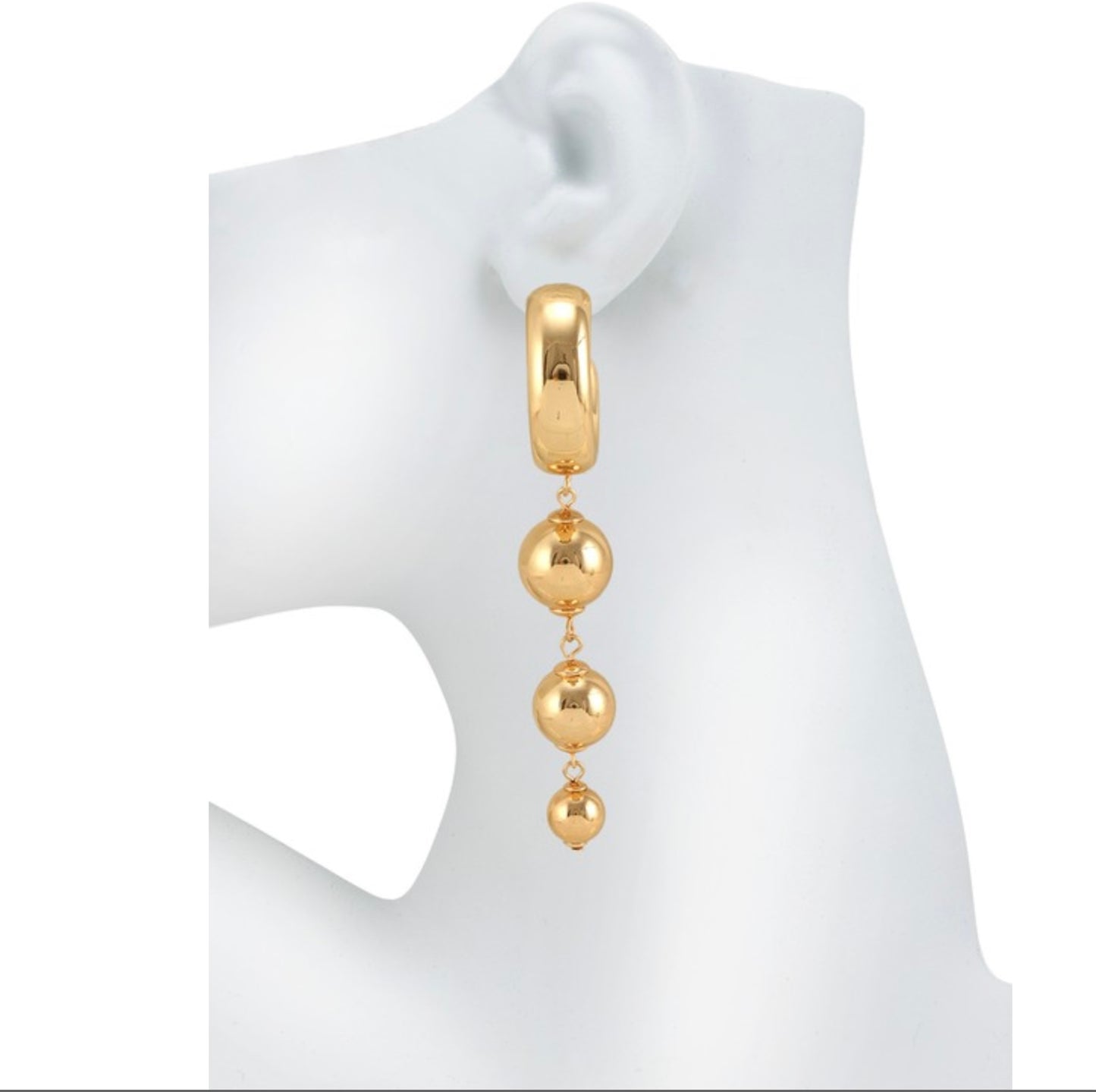 Broadway Drop Metal Ball Earrings