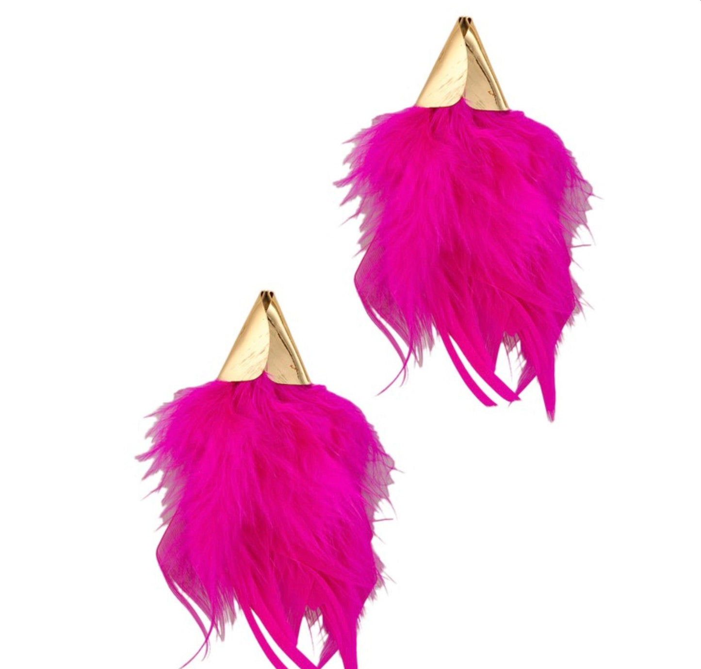 GLAM-I-VERSARY Feathered Statement Earrings