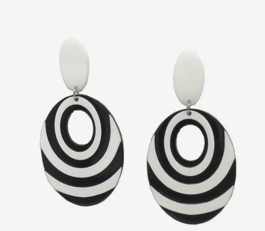 Blurred Lines Acrylic Statement Earrings