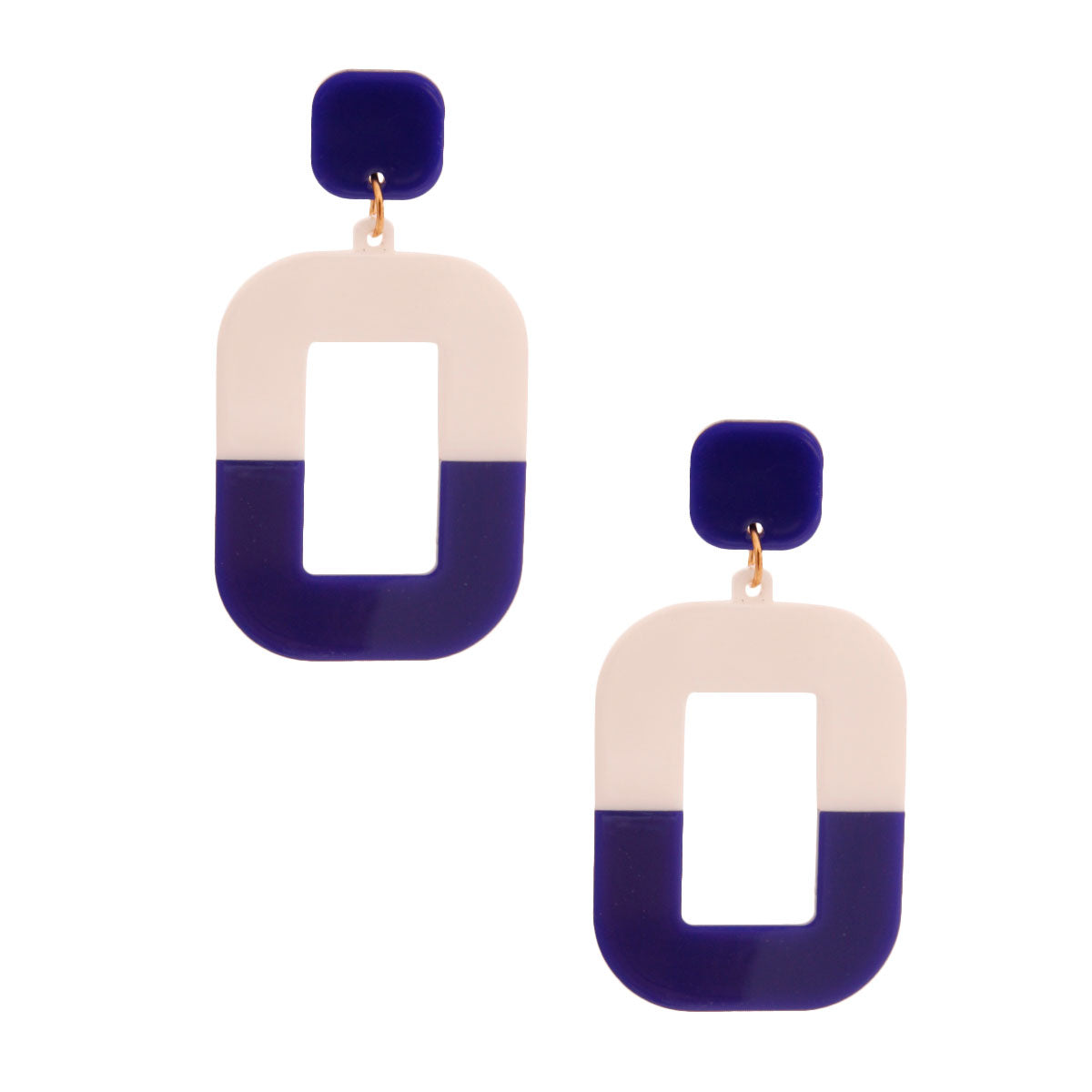 "DUO" Two-Tones Statement Earrings