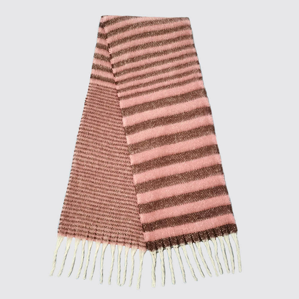 Striped Cozy Oblong Scarf