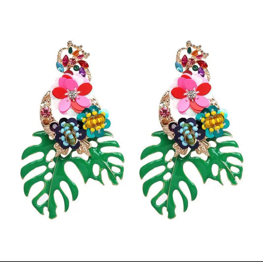 Garden of Eden Embellished Earrings