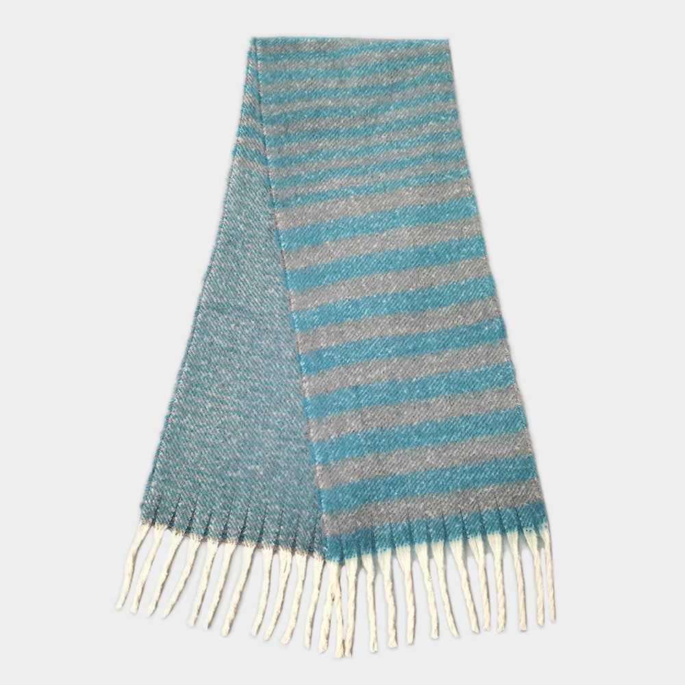 Striped Cozy Oblong Scarf