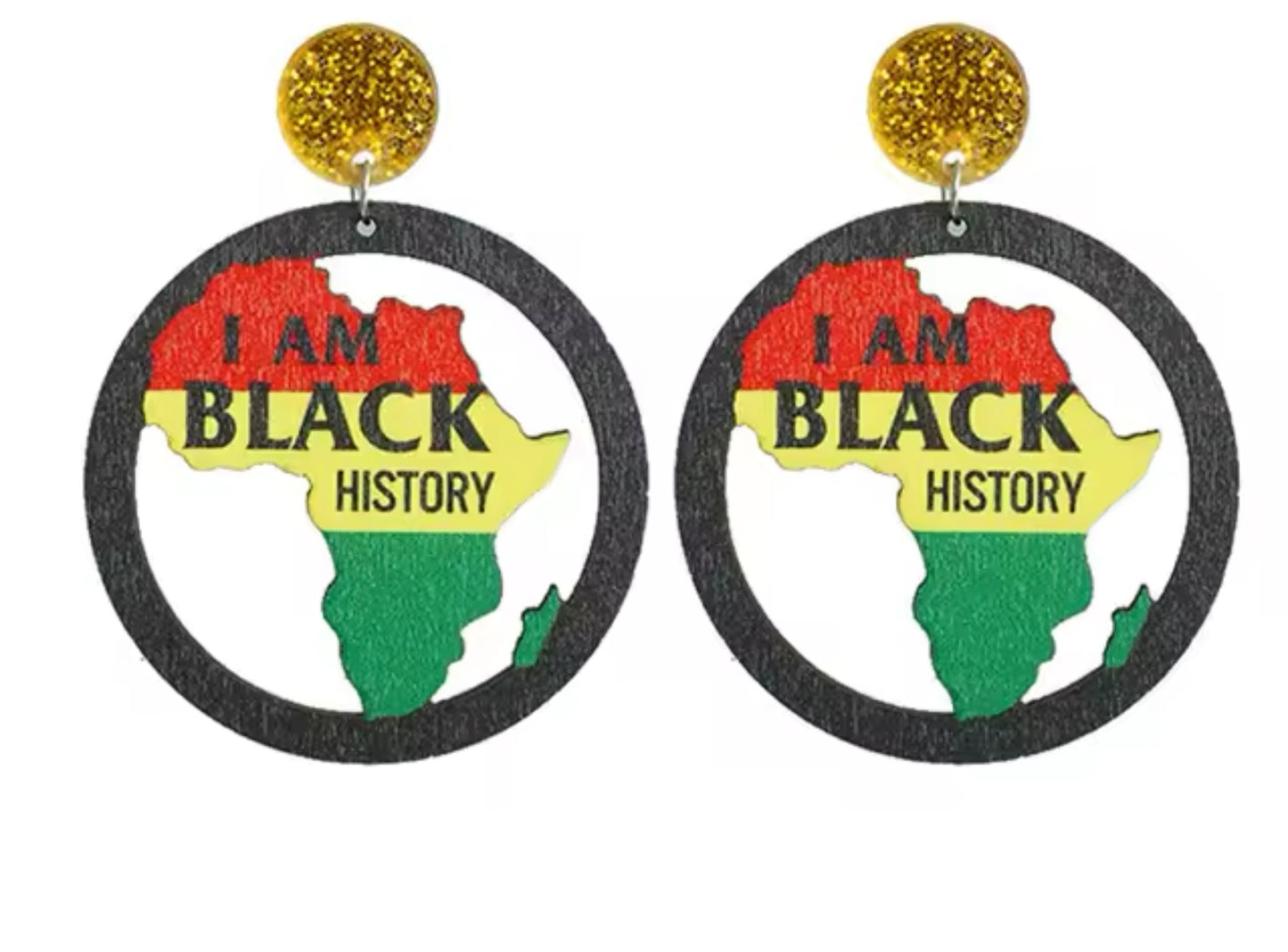 I Am Black History… Statement Wood Earrings