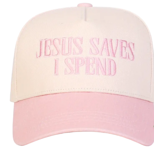 “Jesus Saves… I Spend” Trucker Hat