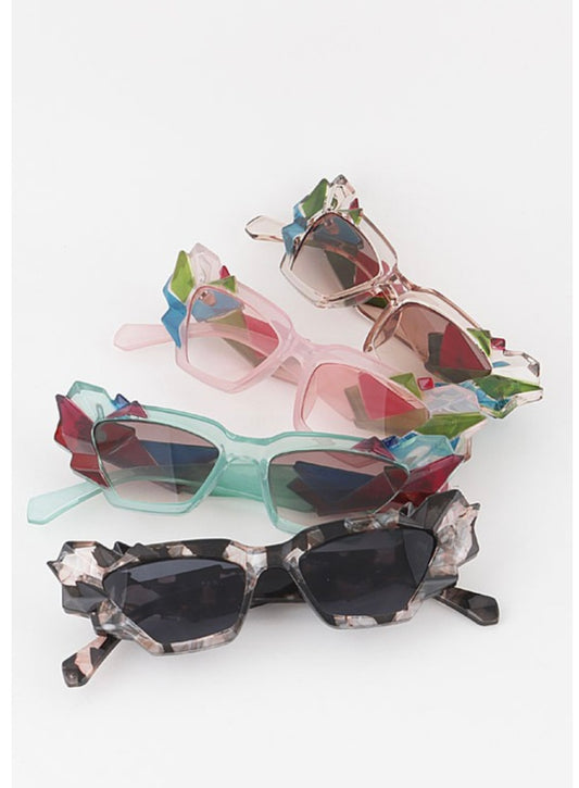 Dani Gemstone Abstract Trapezoid Sunnies