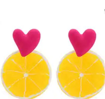 Citrus Love Acrylic Statement Earrings
