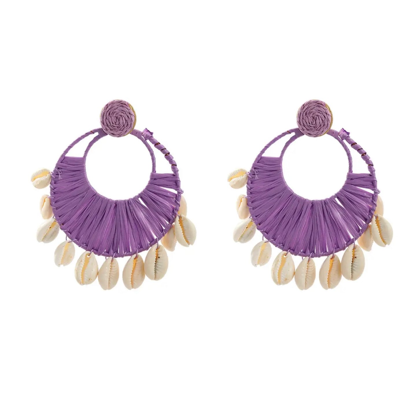 Imani Cowrie Shell Statement Earrings