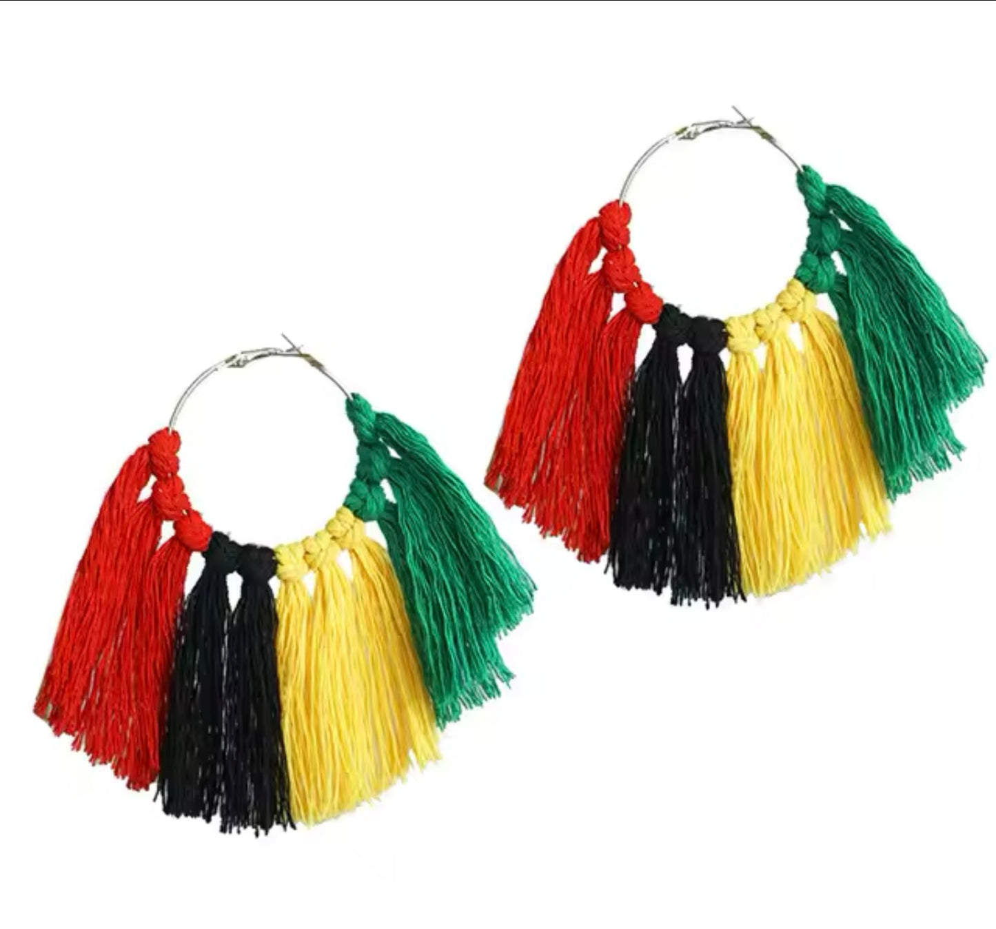 Unity Tassel Statement Hoops