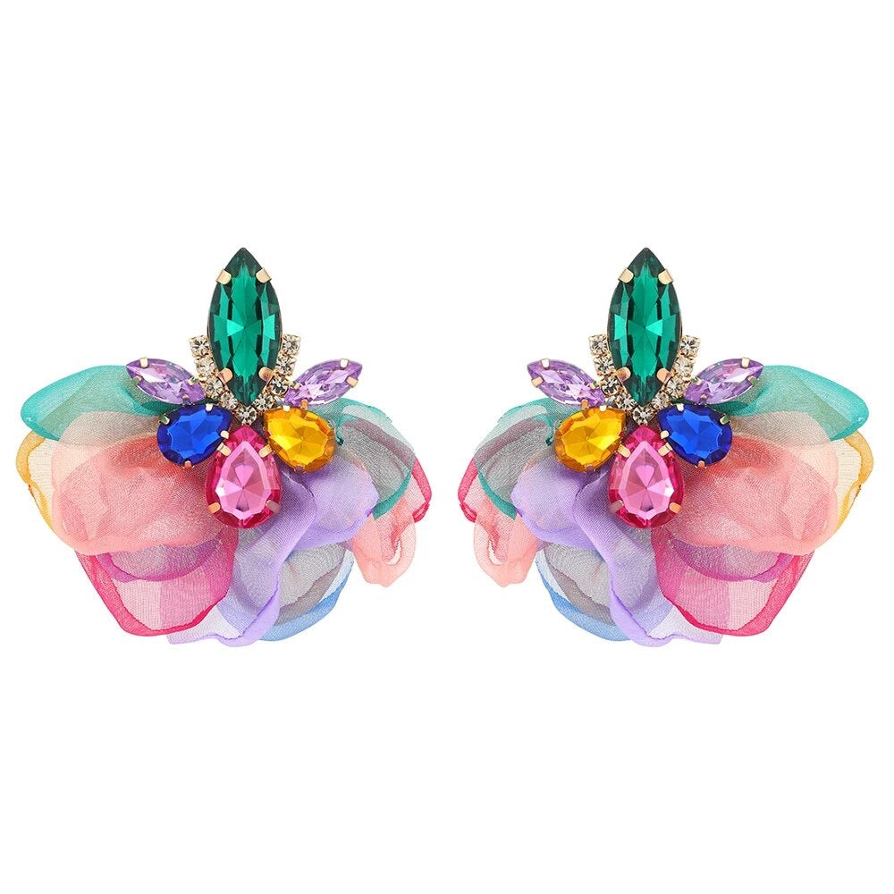Flora Floral Multi-Colored Statement Earrings
