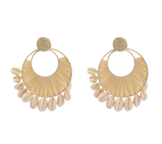 Imani Cowrie Shell Statement Earrings