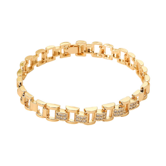 Cubana Linked Diamond Linked Bracelet