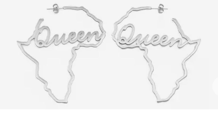 African Queen Stenciled Earrings